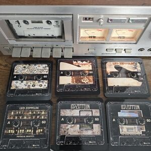 Led Zeppelin Drink Coasters -set of 6- Classic Rock Gift